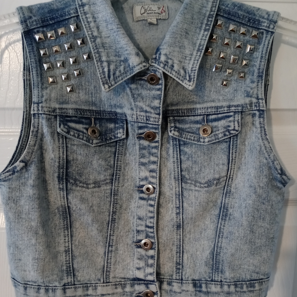 🎇🎑CHIQLE DENIM LADIES JEAN VEST💝